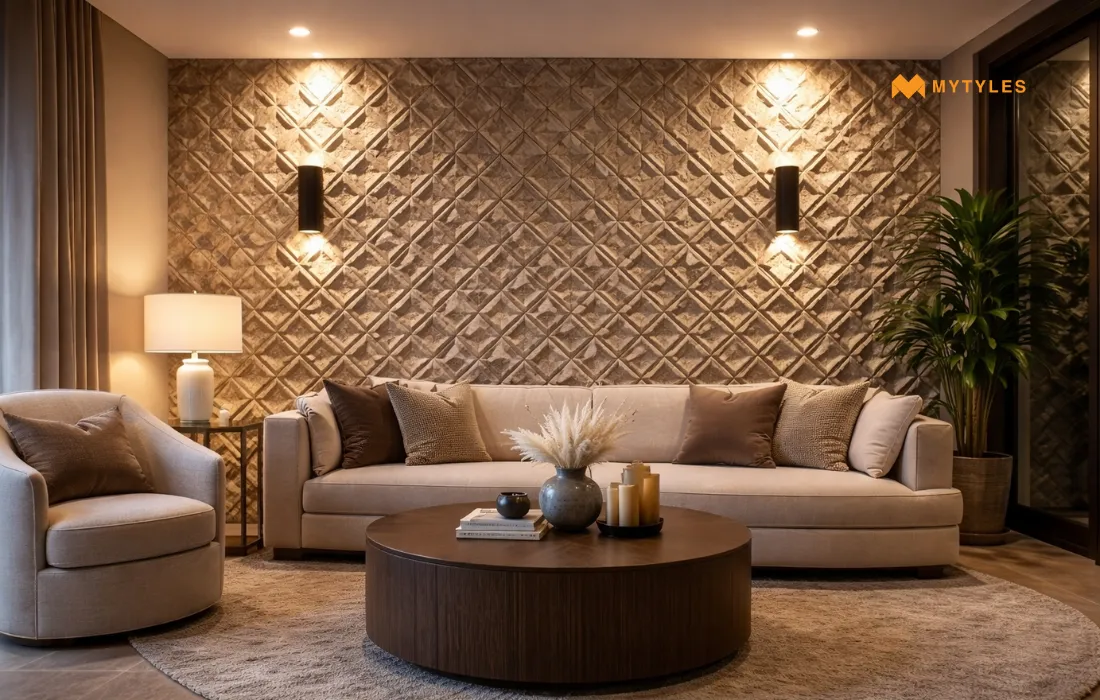 Stone Cladding elevating the living room